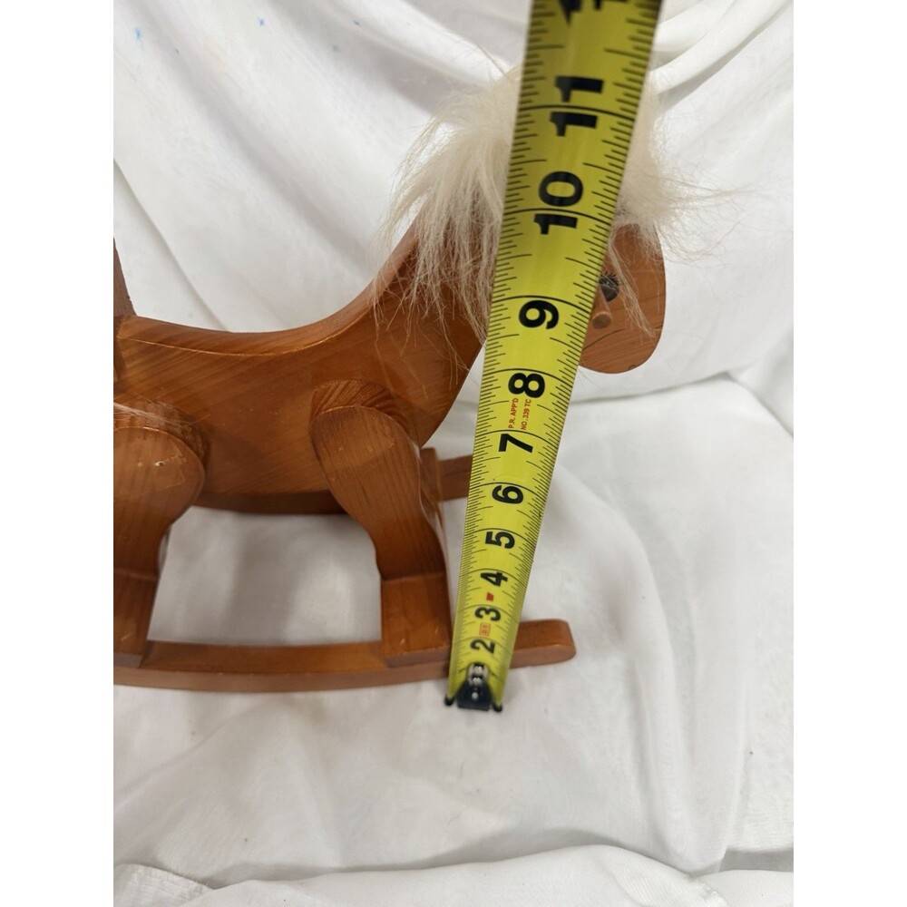 Vintage Wooden Rocking Horse 12” x 11” Handcrafted Heirloom Decor - Picture 7 of 7